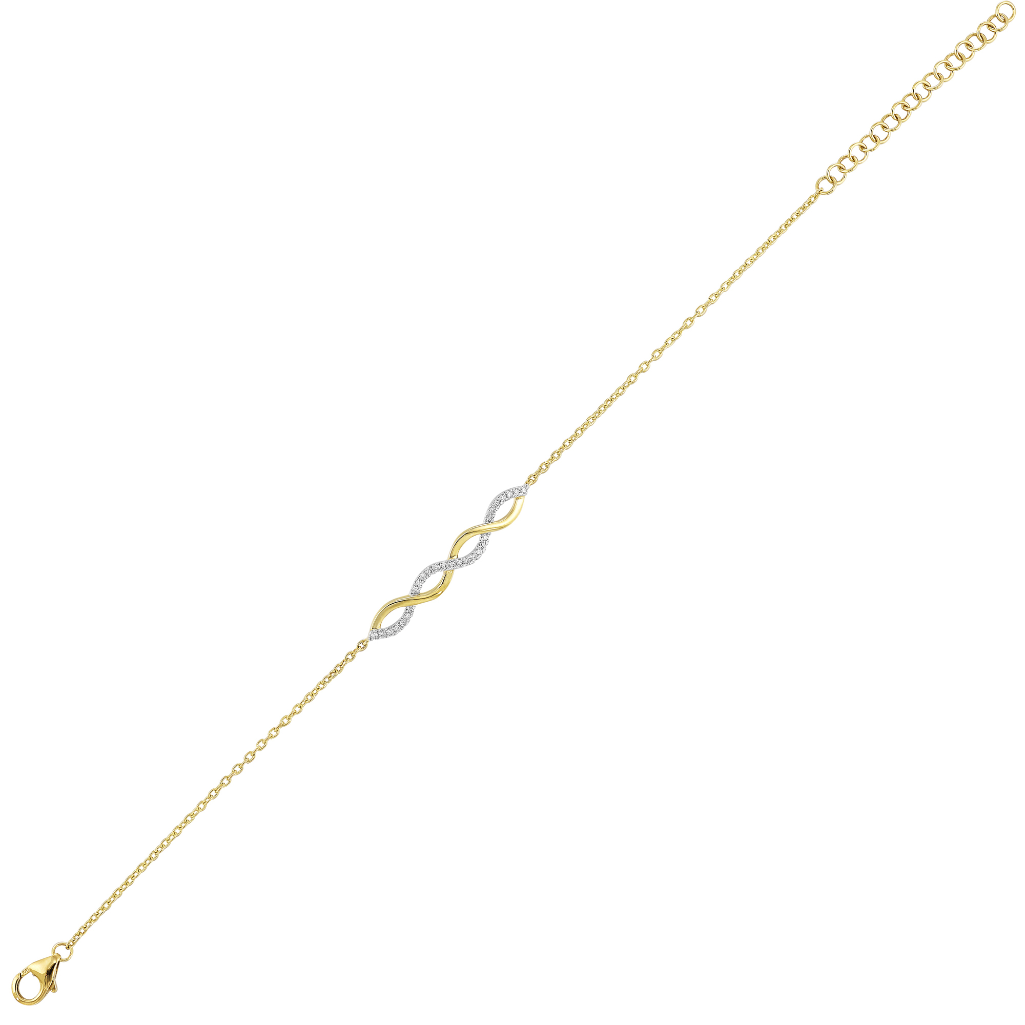 10Kt Yellow Gold Diamond 1/10Ctw Bracelet BC10560-1YSC