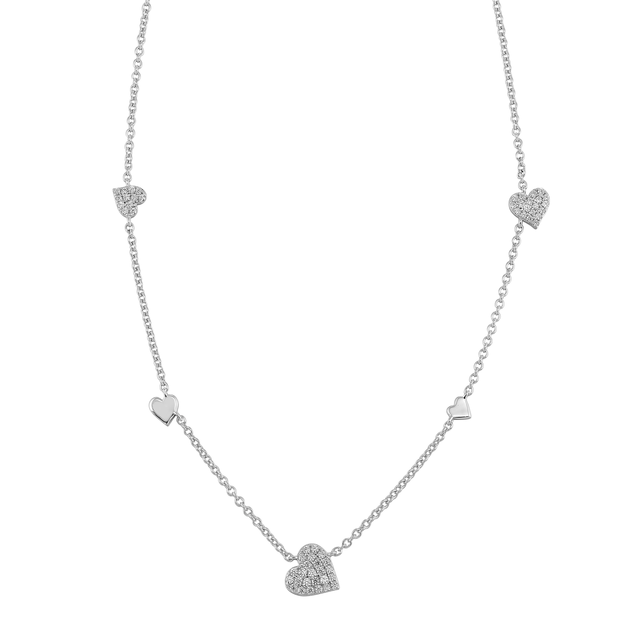 Silver Necklace NKM30039-SSW
